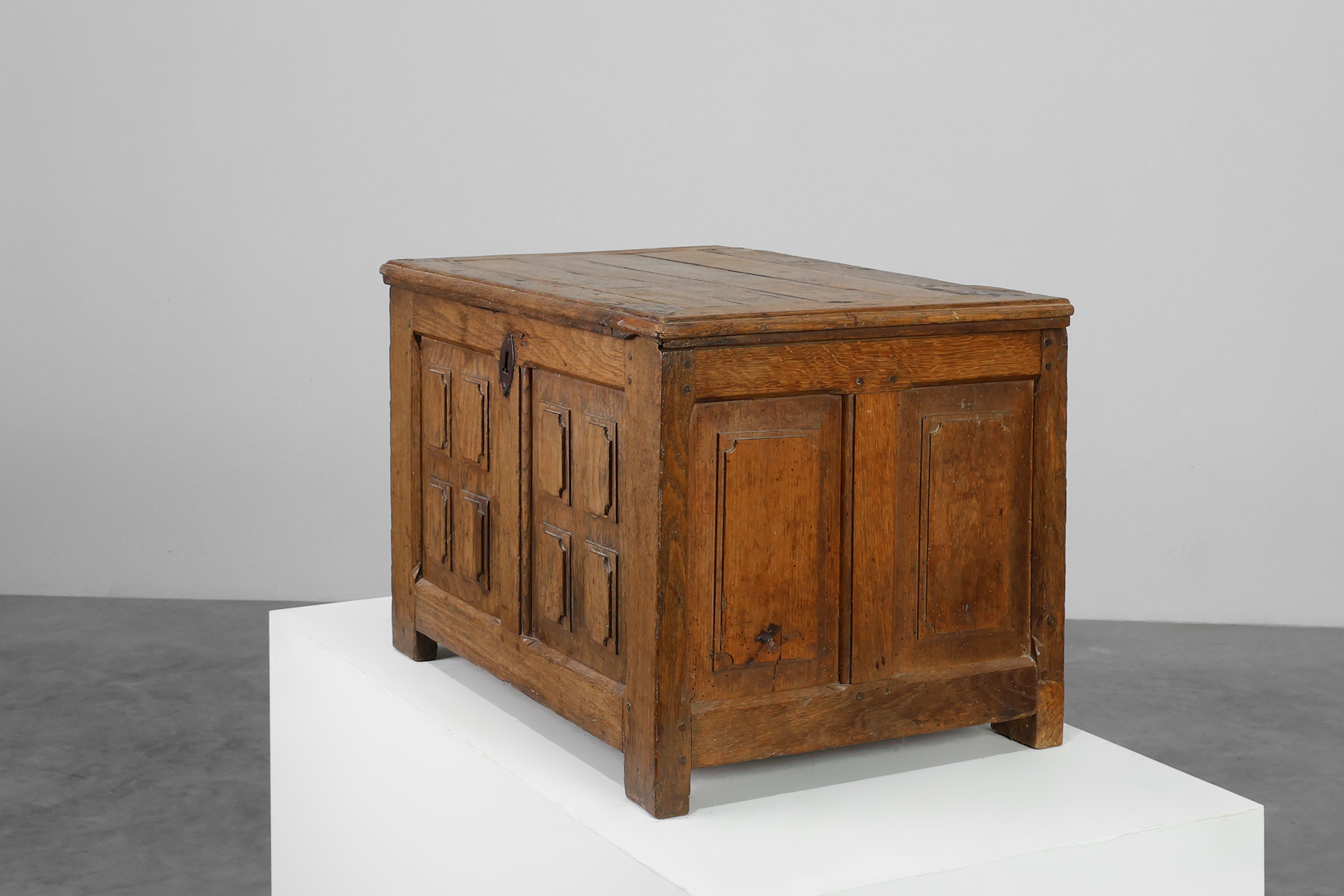 Rustic Oak paneled Trunk or chest, France 18th Centurythumbnail